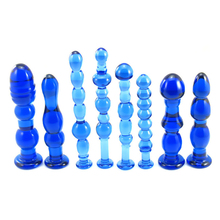 Azul Conjunto Vidro Plugue Anal Buttplug Anal Vidro Dildo Vagina Plug Dilatador Anal Esferas Prostata Massagem Brinquedos Do Sexo Para Mulheres homens 2024 - compre barato