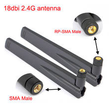10 piece/lot 2.4Ghz 18 dbi Aerial Wireless WIFI Antenna RP SMA male Booster Universal Antennas Amplifier WLAN Router Connector 2024 - buy cheap