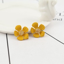 6 PCs DoreenBeads Summer Spring Women Flower Stud Earrings Zinc Based Alloy Ear Post Stud Earrings DIY Findings Colorful Earring 2024 - buy cheap