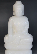 song voge gem S0024 12" Chinese Natural White Jade Yu Tathagata Shakyamuni Sakyamuni Buddha Statue 2024 - buy cheap