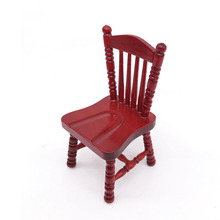 Mini silla de madera para casa de muñecas, accesorios en miniatura, taburete de simulación, modelo de muebles, juguete para decoración, 1/12 2024 - compra barato