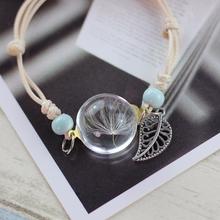 Dry Plant Specimen Bracelet Glass Ball Dandelion Gypsophila  peach blossom four-leaf clover Bangle 2024 - buy cheap