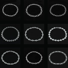 Браслеты для женщин и мужчин 2018 Модные женские браслеты ювелирные изделия серебряный браслет из нержавеющей стали пара очаровательный подарок оптовая продажа 2024 - купить недорого