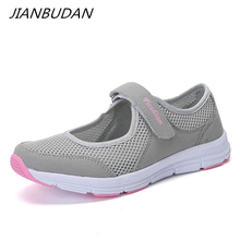 JIANBUDAN Breathable casual mother shoes Lightweight comfortable Mesh shoes Oxford shoes Outdoor Women's walking shoes 35-42 2024 - buy cheap