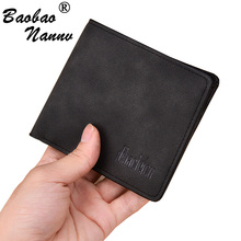 Men Wallets New 2019 Vintage Man Wallet Male Slim Top Quality Leather Wallets Thin Money Dollar Card Holder Purses for Men Male 2024 - buy cheap