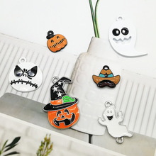 10 pcs Halloween Alloy Charms Funny Spray Paint Pumpkin Vampire Hat Ghost Enamel Charms Pendants Jewelry DIY Accessory GiftYZ530 2024 - buy cheap