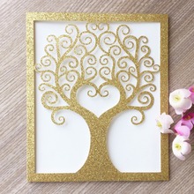 100Pcs/Lot Laser Cut Tree Design Invitation Card Romantic Wedding Invitations Greeting Card Birthday Party Decorative Gift Card 2024 - buy cheap