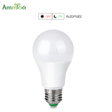 AmmToo Sensor bombilla de atardecer al amanecer 10W 15W Smart bombillas LED E27 B22 automático On/Off Patio garaje Patio 85-265V 2024 - compra barato