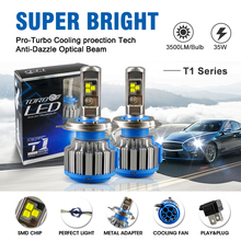 OKEEN 12V LED T1 Led Car Headlight H7 H4 LED led bulbs for Auto H8/H11 HB3/9005 HB4/9006 H1 H3 70W 7200LM White 6000K Headlamp 2024 - buy cheap