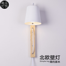 Estilo Japonês moderno Conduziu a Lâmpada Luzes Sconce Da Lâmpada de Parede de madeira de Carvalho para o Quarto Home Da Parede Sconce luz de parede em madeira maciça 2024 - compre barato