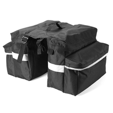 Alforja negra para motocicleta, mochila para asiento trasero de bicicleta, bolsa desmontable para SILLÍN trasero, equipaje para maletero 2024 - compra barato