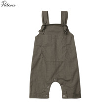 Newborn Infant Baby Girl Boy Solid Bib Pants Overalls Romper Outfits Clothes 2024 - buy cheap