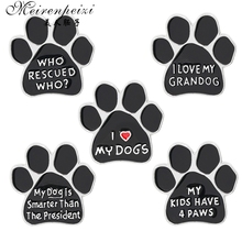 Meirenpeizi-Colgante de perro "I love my Dog", pines de impresión con estampado de mano humano, pin para solapa con insignia, mejor amigo 2024 - compra barato