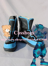 Zapatillas sora del Reino, zapatos azules hechos a medida, corazones, Cosplay 2024 - compra barato