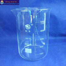 SHUNIU-vaso de vidrio de 5000ml, vaso de laboratorio de 5000ml, forma baja con graduación y boquilla Boro 3,3, de vidrio, marca famosa china 2024 - compra barato