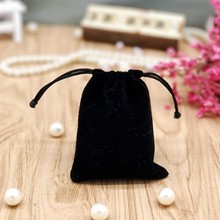 Hot 50pcs Black Velvet Jewelry Gift Bags 5x7 7x9 8x10 9x12 10x16cm Drawstring Wedding Christmas Gift Bags Jewelry Packaging Bags 2024 - buy cheap