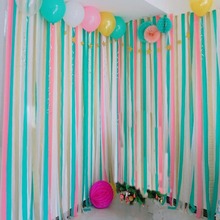 25m/roll 45mm Crepe Paper Streamers DIY Paper Garland Photography Backdrops For Wedding Birthday Party Baby Shower Decoration 2024 - buy cheap