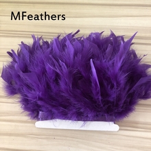 New Beautiful Purple turkey feather trim Height 4-6CM feathers ribbon for Wedding Carnival Clothing Decoration DIY Craft 10Meter 2024 - buy cheap