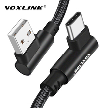 VOXLINK USB Type C 90 Degree Fast Charging usb c cable Type-c data Cord Charger usb-c For Samsung S8 S9 Note 9 8 Xiaomi mi8 mi6 2024 - buy cheap