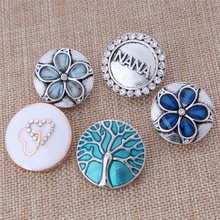 6pcs/lot New Snap Buttons Jewelry Snap Jewelry 18MM Snap Button Tree Nana Heart Snaps Fashion DIY Jewelry Accessories ZA1117 2024 - buy cheap