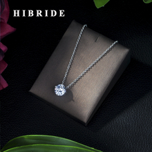 Hibride-collares con colgante de gota para mujer, círculos ovalados brillantes con cadena, collar de joyería, P07 2024 - compra barato