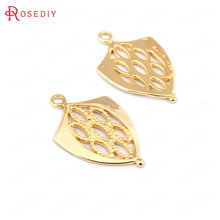 (33541)6PCS 22.5*14MM 24K Gold Color Brass Shield Charms Pendants High Quality Diy Jewelry Findings Accessories wholesale 2024 - buy cheap