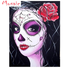 Full square/round drill 5D Diy Diamond Painting"sugar skull girl" 3D Diamond Embroidery Mosaic Rhinestone painting wall decor 2024 - buy cheap