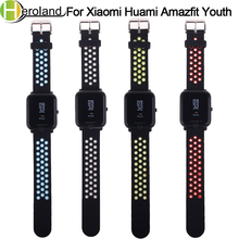 Браслет Силиконовый 20 мм ремешок для часов Huami Amazfit Bip Youth Lite ремешок для часов Замена для Huami Amazfit Bip Bit Молодежный ремешок на запястье 2024 - купить недорого