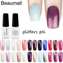 Beaumall Nail Art Glitters Gel Series 24 Colors, 7ml Volume Soak Off UV&LED Gel Lacquers Nail Polishes 2024 - buy cheap