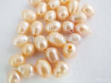 AAA 9-10MM High Quality Pink Oval Rice Freshwater Pearl With 2MM Big Hole For Jewelry Necklace Or Bracelet Making MN-3218 2024 - buy cheap