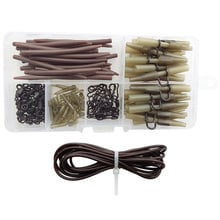 151pcs Carp Fishing Accessories Tackles Anti Tangle Sleeves Silicone Rig Tube Lead Clips Carp Hook Sleeves Set With Box 2024 - buy cheap