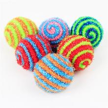 Free Shipping Elasticity Rope Cat Toys Ball Stripe Design Kitten Bouncy Ball Toy Pet Products Dog Or Cat Chasing Toy 2024 - buy cheap