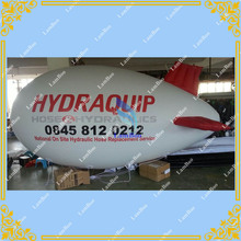 4m/13ft Long White Inflatable Red Fins Airship Blimp Zeppelin with your LOGO for Different Events Digital printing 2024 - buy cheap