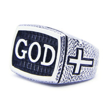 Rany & Roy новейшее кольцо крест Бог 316L из нержавеющей стали, модные ювелирные изделия, индивидуальный дизайн, Божье кольцо 2024 - купить недорого
