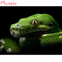 Animal Series 5D Diamond painting Cross stitch,DIY Diamond embroidery horror green snake Full Square Diamond mosaic Snake,Python 2024 - buy cheap