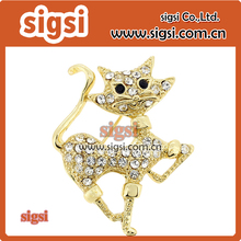 Fashion cat alloy  rhinestone brooch for party 2024 - buy cheap