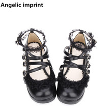 Angelic imprint woman mori girl lolita cosplay shoes lady low heels pumps wedges women student princess dress shoes 3cm 33-47 2024 - buy cheap