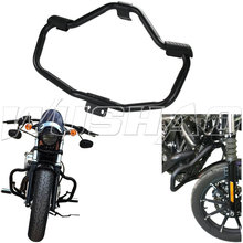 Protetor de motor dianteiro para motocicletas, acessórios de proteção de motor em barra frontal de amortecimento para harley sportster 2004 2017 1200 xl 48 72 xl1200 xl883n black 2024 - compre barato