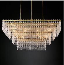 Post-modern engineering crystal chandelier living room villa dining room lamps American warm bedroom minimalist modern study lam 2024 - buy cheap