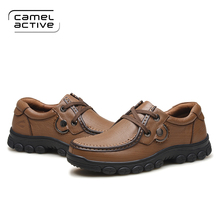 Мужские походные ботинки Camel Active, натуральная кожа, Нескользящие кроссовки, водонепроницаемая Уличная обувь для тренировок и походов 2024 - купить недорого