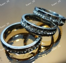 Nuevos y frescos lotes de joyería de mayoristas 10 Uds mujeres mejores anillos de acero inoxidable con diamantes de imitación envío gratis regalo de moda LB419 2024 - compra barato