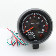 Tacômetro automotivo, medidor de 3.75 polegadas (95.25mm), com concha preta, luz vermelha, rpm, para carros de corrida, 2017 2024 - compre barato
