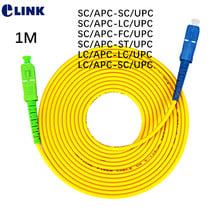 Patch de fibra óptica de 1m, 20 peças, conectores de fibra óptica sm sx lc sc fc st upc apc single lemodo 3.0 2.0mm 2024 - compre barato