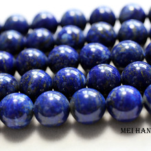 Meihan (2strands/set) natural lapis lazuli 10mm smooth round loose beads for bracelet jewelry DIY making or gift 2024 - buy cheap