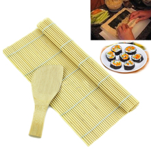Sushi Making Tool Set Sushi Rolling Bamboo Mats with Bamboo Spoon Sushi Roller Pad Sushi DIY Maker Tool 2024 - buy cheap