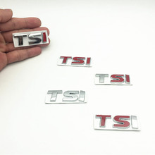 3D металлическая эмблема TSI, Стайлинг автомобиля, наклейка, наклейка для Volkswagen POLO Golf 4 7 passat B5 B6 T5 touran, Стайлинг автомобиля 2024 - купить недорого