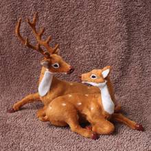 Couple Simulation Deer Animal Decoration Christmas Ornaments Wedding Simulation Deer Brown Artificial deer Children Gift Toy 2024 - buy cheap