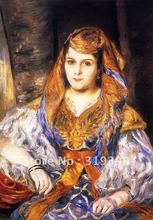 Oil Painting Reproduction on linen canvas,madame stora in algerian dress by pierre auguste renoir,Free Fedex Shipping,handmade 2024 - buy cheap