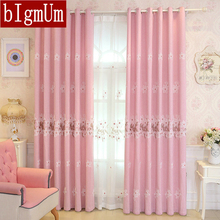 Pastoral Style Floral Embroidered Curtains Blackout Home Decor Curtain For Living Room Linen Blinds Rideaux Window Customized 2024 - buy cheap