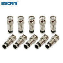 ESCAM-conector BNC de compresión para Cable Coaxial RG59, accesorios de cámara CCTV, 10 unids/lote 2024 - compra barato